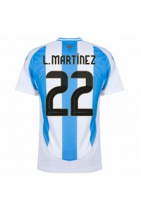 Fotbalové Dres Argentina Lautaro Martinez #22 Domácí Oblečení Copa America 2024 Krátký Rukáv